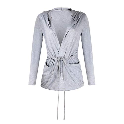 Preisvergleich Produktbild Oasics Damenjacke, Lässige Solid Pocket Hoodie Langarm-Fronttasche S-2XL