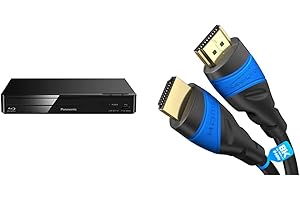 Panasonic DMP-BDT167EF Lettore Blu-Ray Compatibilità 3D Nero DVD/Blu-Ray player & KabelDirekt – 2 m – Cavo HDMI 4K