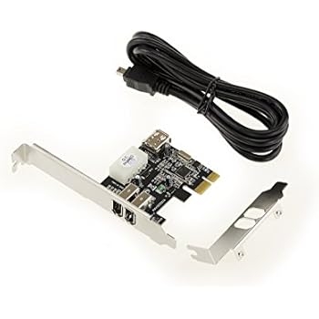 PCIE to FIREWIRE 400 IEEE1394a CONTROLLER CARD - PCI EXPRESS 1x - CHIPSET : VIA VT6315 - With ILink Cable