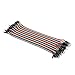 Produktbild VORCOOL 30cm 40-poliger Jumper Wires Ribbon Kabel Stecker auf Stecker Breadboard