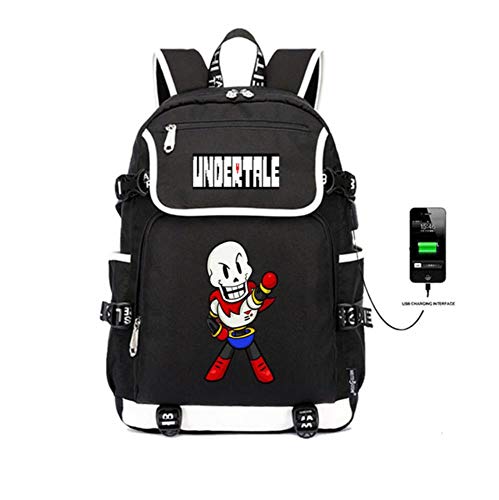 Preisvergleich Produktbild GuiSoHn Anime Undertale Backpack Schüler Schultasche Laptop Rucksäcke Freizeittasche Daypack with USB Charging Port