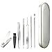 Produktbild BB Hapeayou Mitesser Entferner Werkzeug Comedone Extractor Kit 7 STÜCKE Professionelle Edelstahl Pickel Entfernung Popping Set Behandlung für Whitehead Blemish Akne Zit mit Metallgehäuse