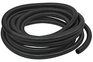 Saim Pond Hose, Plastic Flexible Corrugated Tube Black Conduit Tube Pipe Wire Hose Cable Cover 25mm Outside Diameter,Length 10M/32.8Ft