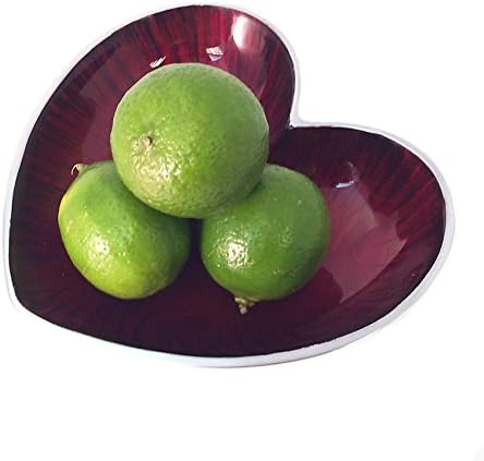 Solo Artisan Large Heart Dish Nibbles Dish Serving Dish Jewellery Tray, Red