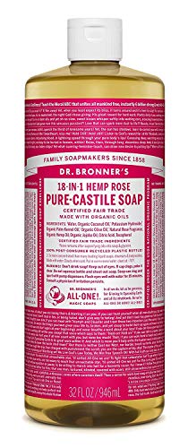 Dr. Bronner's Organic - Sapone liquido alla rosa di canapa 18 in 1