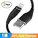 Price comparison product image 3Pack 1M Charger Cord CABEPOW for 3ft Certified iPhone Charger Cable Lead/Data Sync USB Fast iPhone Charging Cord Compatible for iPhone X Case/ 8/7/6/6s plus/SE/5c/5s/5 iPad Air/iPod Case (Black)