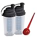 Produktbild Athleticsfood Eiweißshaker Doppelpack schwarz + Dosierlöffel im Set