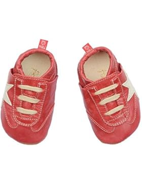 Anna & Paul Krabbelschuhe STARS erdbeer - mit Gummisohle, Größe:L (22)