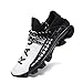 Produktbild FUSHITON Laufschuhe Damen Sportschuhe Herren Turnschuhe Atmungsaktiv Freizeitschuhe Fitness Straßenlaufschuhe Mode Sneakers Weiß Größe 45