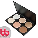 - Conjunto de contornos de Beauty Bon, 6 colores, entallado facial profesional, paleta de coloretes y correctores para camuflaje y encubrimiento