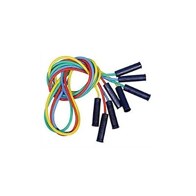 FIRST LOISIR Lot de 4 cordes à sauter en plastique 225 cm avec poignées coloris Aléatoire