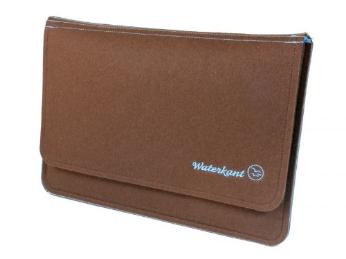 Waterkant Deichkönig Wollfilz-Tasche für Apple MacBook 33,7 cm (13,3 Zoll) braun/blau