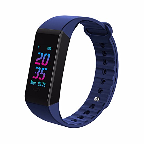 Preisvergleich Produktbild Fitness-Tracker Watch Schrittzähler Und Farbbildschirm Smart Armband Kalorienzähler Activity Tracker Smart Armband, Schrittzähler, Schlaf-Monitor, Entfernung. VeryfitPro Walking Und Running App Für IPhone Und Android-Handys(Blue)