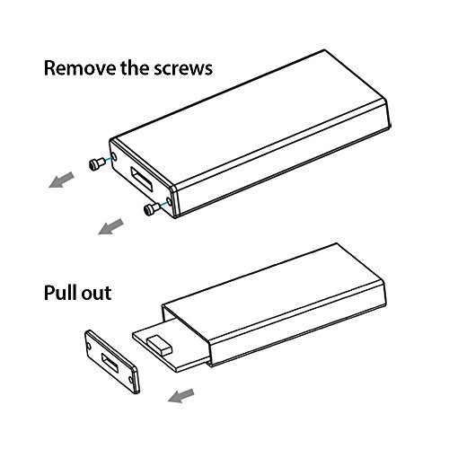 Salcar mSATA Aluminium Festplattengehäuse mit USB 3.0 Datenkabel für M50 mSATA SSD Silber - 6
