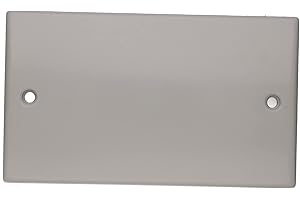 kenable Plaque d'obturation à 2 interrupteurs - Bords incurvés et arrondis - Blanc