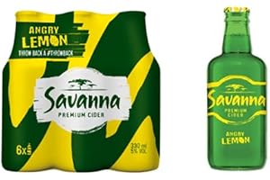 LACYAN Savanna Angry Lemon Premium Cider 330ml (Pack of 6)