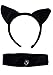 Cat Ears & Collar Black Velvet: Gothic Fancy Dress Halloween Fantasy Games