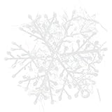 20 Paquetes Con 60 Piezas De Copos Nieves Para Árbol De Navidad Colgantes Adornos 6cm Blanco