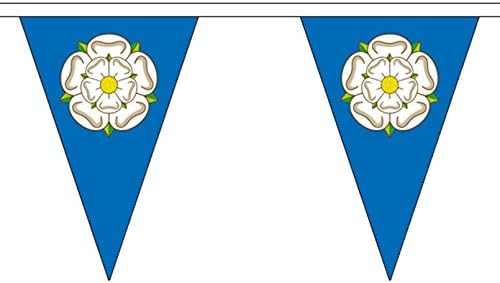 Yorkshire Rose Triangle 20m bunting 54 flags FLAG