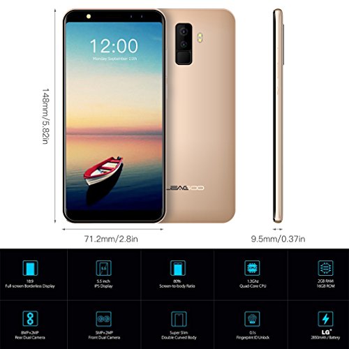 LEAGOO M9 Smartphones in Offerta Quattro Fotocamera, Android 7.0, Schermo da 5,5