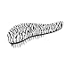 Anself Professional Beauty Zebra Stripe Hair Brush Comb Salon Styling Tool White