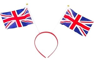 Toyland Fascia per capelli con bandiera Union Jack - Celebrazioni britanniche - Giubileo di platino del Queens - Feste in maschera
