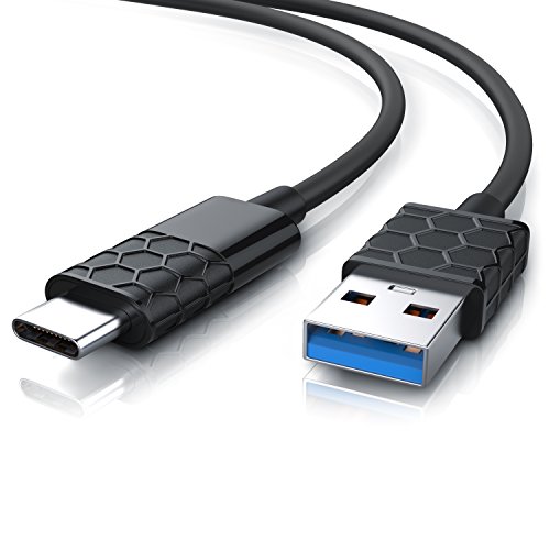 CSL - 2m USB C Kabel zu USB 3.0 A Kabel | USB 3.1 GEN 1 | Knickschutz | für USB Typ C Geräte wie Apple MacBook, ChromeBook Pixel, Nexus 5X, Nexus 6P, OnePlus 2, Nokia N1 Table und weitere