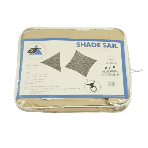 10T WILSON 360 – Dreieckiges Sonnensegel Tarp 360cm wasserabweisend 90% UV-Schutz - 9