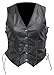 Produktbild Damen Weste aus Ziegenleder mit Quaste, seitlich angebrachte Motorradjacke, Schwarz, cowhide bike vest w laces