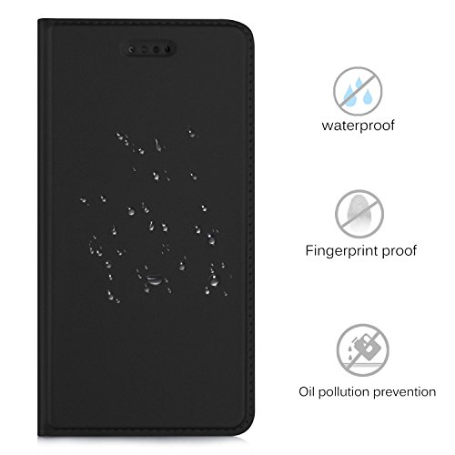 Cubot R9 HÃ¼lle, KuGi Cubot R9 Flip Bookstyle Kompletter Schutz Mit Magnetverschluss und Standfunktion Tasche Etui Cover Case SchutzhÃ¼lle fÃ¼r Cubot R9 Smartphone (Schwarz)