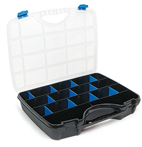 Tayg Sortimentskasten Basic Box 01 / 312 x 238 x 51 mm / bis zu 26 Fächer / schwarz-blau, schwarz, 022555 - 2