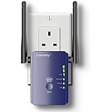 Coredy N300 Mini WiFi Range Extender Wireless Repeater Internet Signal Booster with 2 Ethernet Port/ Smart LED Indicator for Boosting Wi-Fi Coverage (E300)