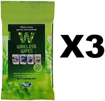 Wireless Wipes Sanitizing Towellettes Rosemary Peppermint for Screens (3-Pack)
