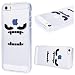 Produktbild GrandEver iPhone SE / 5S / 5 Hülle Silikon Transparent mit Monster Muster Handyhülle Gel TPU Bumper Schutzhülle Durchsichtig Klar Rückschale Handytasche Ultra Dünn Flexible Soft Case