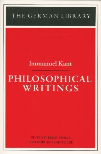 Philosophical Writings: Immanuel Kant (German library) 1st (first) Edition by unknown [1986]