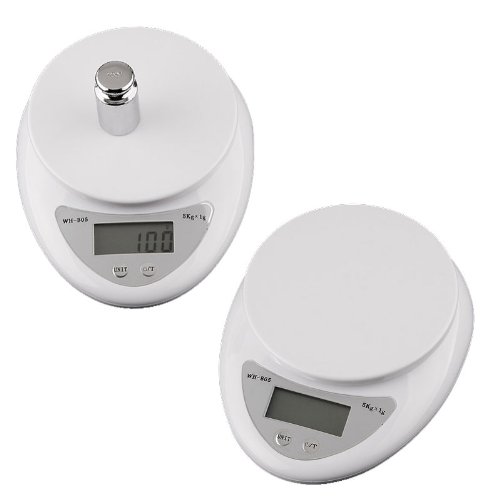 KKmoon 5000g/1g 5kg Digitale Küchenwaage Kennzahleneingabe, Digitale Waage für Lebensmittel LCD-Display - 5