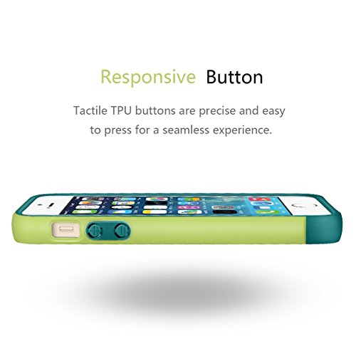 iPhone SE Funda - HanLuckyStars  Ultra Hybrid  Funda Carcasa Case TPU Matte Shell Exact Bumper Tope Shock Protecci  n Gota Anti-Ara  azos   Choque Absorci  n Borrar Espalda para Apple iPhone SE 5 5S