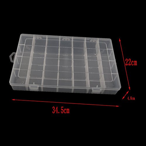 VORCOOL Sortierbox Sortierkasten Transparent Schmuckschatullen Perlenbox Schmucktablett mit 28 Fächern - 3