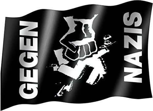 Gegen Nazis Flag / Flag or Flag / Hoisting Flag with Eyelets 150 x 90 cm Very good quality