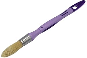 SAVY Pinceau Rond à rechampir Manche Ergonomique bi-matière, sans Perte de Poil, Tous Types de Peinture n°3/0 - ø 15mm Violet