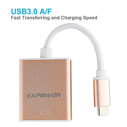 Expower Gold USB 3.1 Typ-C auf HDMI Adapter 1080P Kabel Konverter Hochwertige ultradünne USB 3.1 Typ C Stecker auf HDMI Buchse für Apple 2015 neues 12 Zoll MacBook Laptop,Asus Zen AiO - 5