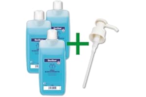 ‎STERILLIUM 3 x 1000ml Sterillium® Hände-Desinfektionsmittel + 1 x Dosierpumpe von Bode Chemie