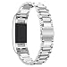Produktbild Fitbit Laden 2 Band, Karlowitsch Pugo Top verstellbare mit strapazierfähigem Klappschließe Edelstahl Armband Ersatz für Fitbit Laden 2 Smart Armbanduhr (Silber)
