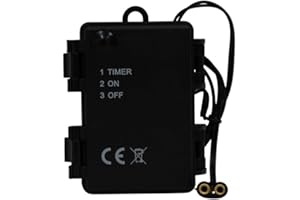 ZICOM Krippenzubehör Miniaturzubehör Batteriebox für 3X AA Batterien mit Stecker/Buchse ON/Off/Timer Modellbau und Puppenhaus