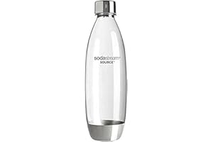 ‎SODASTREAM SodaStream Fuse PET-Flasche Ersatzflasche für SodaStream Wassersprudler mit Einklick-Mechanismus, 1L, mit Edelstahlelementen