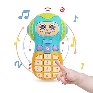 SaleOn Electronic Toy Phone Kid Mobile Phone Cellphone Telephone Educational Learning Toys Face Change Entertainment for Kids ( Mix-Colors)