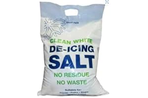 JOVS High Purity White Rock Salt 10 Kg Bags | Clean and Effective for ice and Snow Removal, Driveways, Paths and Walkways | De-Icing Salt.