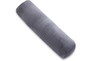 ‎AS AWESLING AS AWESLING Body Pillow for Adults, Full Body Pilllow for Sleeping, Long Round Cervical Pillow, Bolster Side Sleeper Pillow with Cover (Grey, 90 x 20 cm)