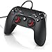 Produktbild CSL - Gamepad X / Controller für PC und PS3 | Dual Vibration | Turbo-Funktion | Plug & Play | für Playstation sowie PC | Direct-Input / X-Input | LED-Anzeige | Black/Red Design