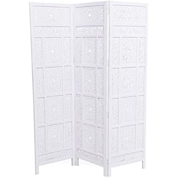 Paravent "Marokko" aus Holz, Weiß Amazon.de Küche & Haushalt